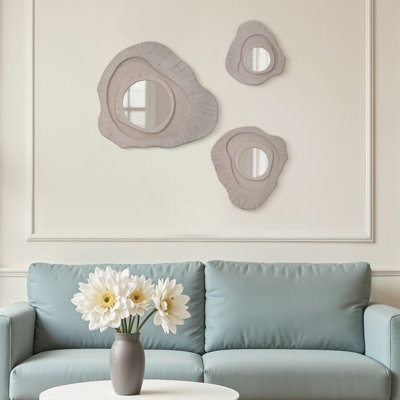 Ensemble de 3 miroirs muraux dimensionnels 15 et 20 et 25 po Mironez