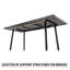 Table de salle à manger extensible carrée avec 4 chaises confortables en similicuir, Performance 55,12 - Table rectangulaire confortable de 70,87 po, élégance industrielle