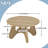 31.5" Circle Coffee Table for Living Room, 2-Tier Wood Accent Center Table with Open Storage-419119753