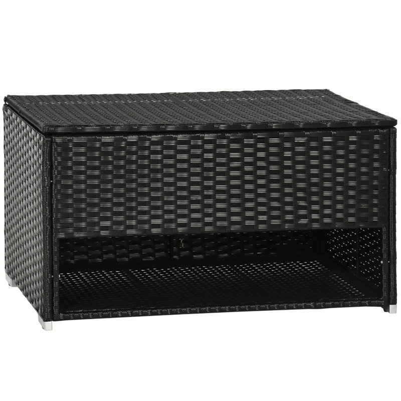 Boîte de rangement pour l'extérieur Outsunny, Noir