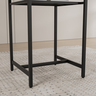 Bar table, equipped with 2 bar stools , with backrest and partition