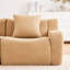 Canapé d'angle en forme de L, tissu camel sans os, accoudoirs incurvés, design épuré, mousse haute densité ergonomique 32D, aucun assemblage requis, base antidérapante
