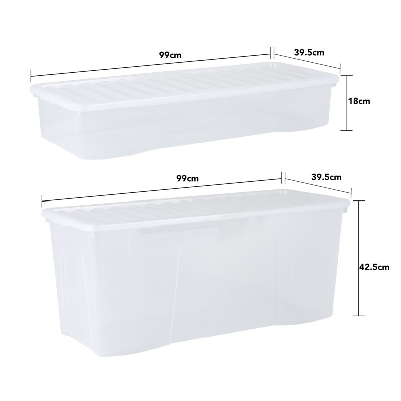 Wham Festive 3 Piece Tree & 2 Decoration Storage Boxes Clear