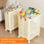 Panier à linge pliable en plastique avec roulettes BAOKALER, 14,8 x 12,2 x 19,7 po