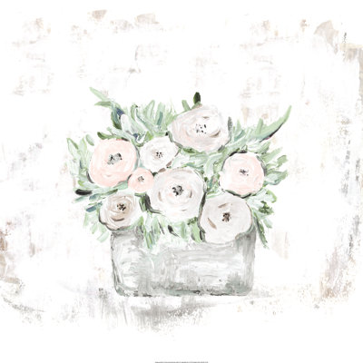 Textured Flowers - Wrapped Canvas Painting