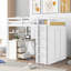 Lit mezzanine double blanc avec tiroirs, bureau et garde-robe - caractéristiques de style moderne tout compris. Garde-robe. Bois massif. L 78,3 po x l 56,7 po x H 65 po. Maximisez votre espace