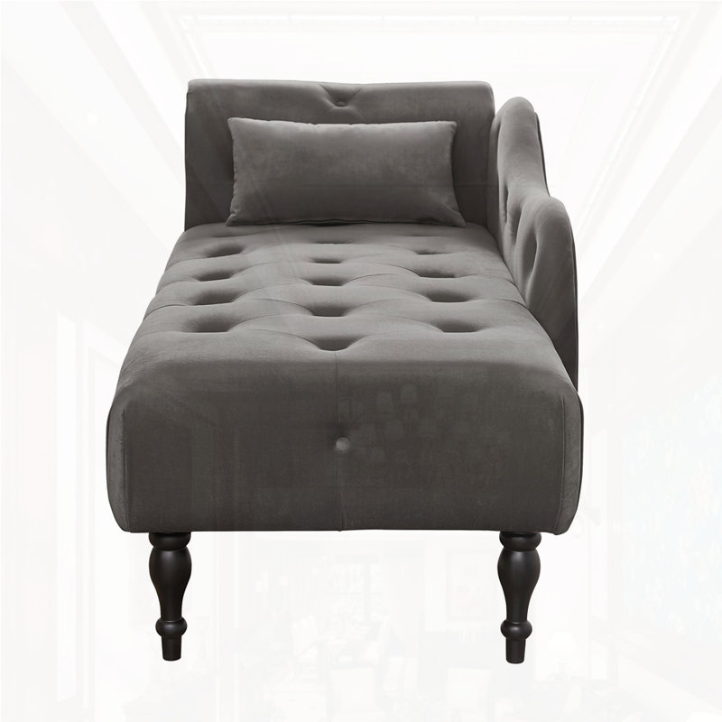 Méridienne capitonnée 60,6 po, Gris