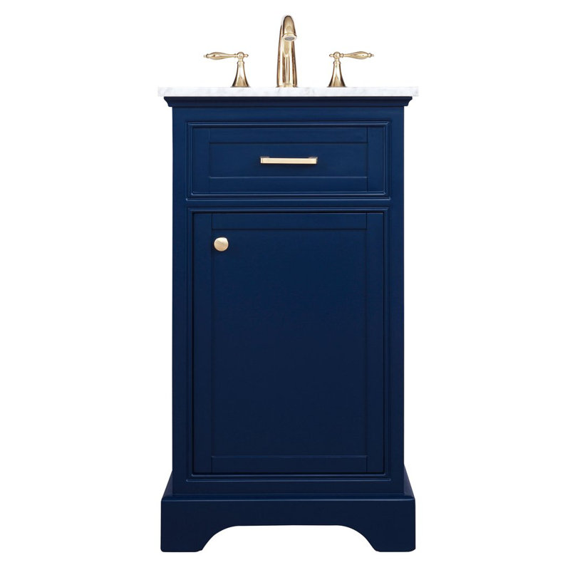 Meuble-lavabo simple 19 po Hermes, Bleu