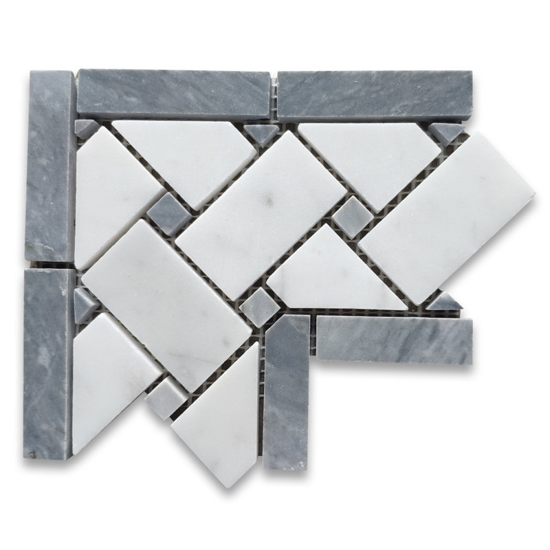5" x 6" Marble Basketweave Mosaic Wall & Floor Tile