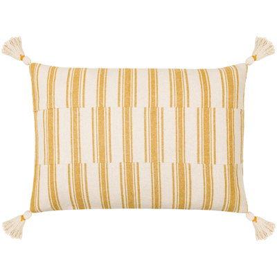 Robbia Tassels Cotton Lumbar Throw Pillow