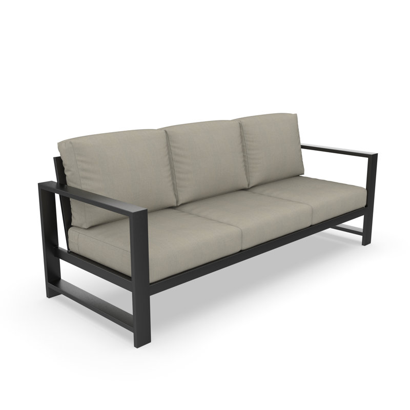 Dulcie 80'' Wide Outdoor Patio Sofa with Sunbrella® Cushions, Sunbrella Spectrum Dove