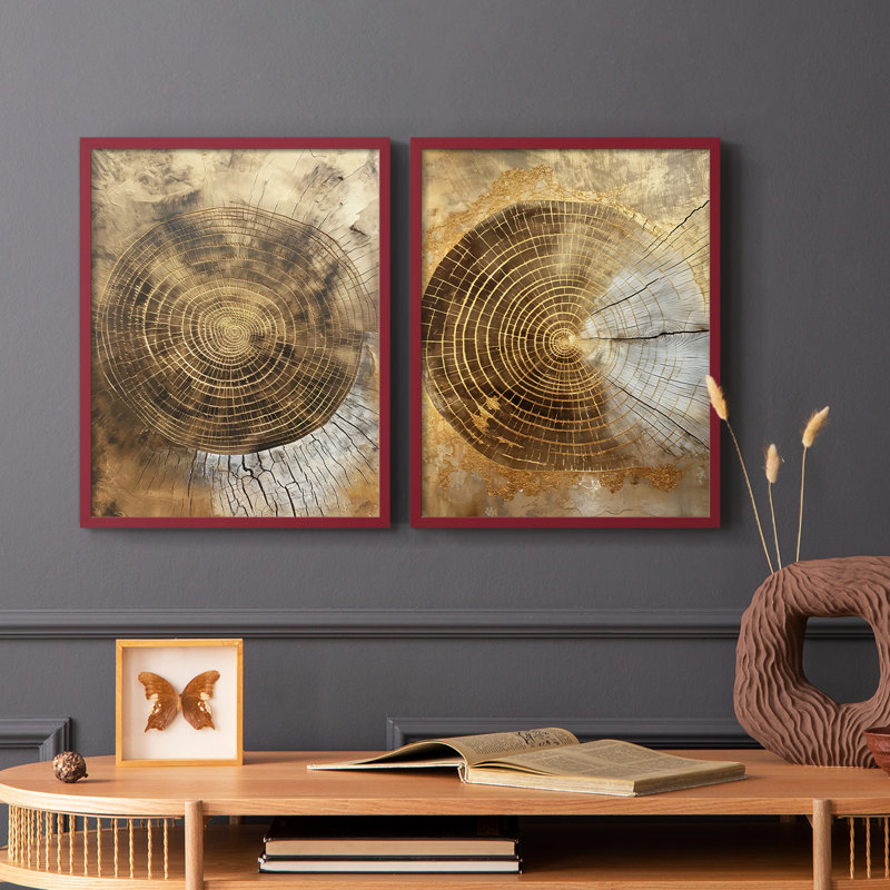 ABSTRACT Series CCXI - reproduction encadrée de qualité supérieure - prête à être accrochée - aucun clou requis - aucun clou requis