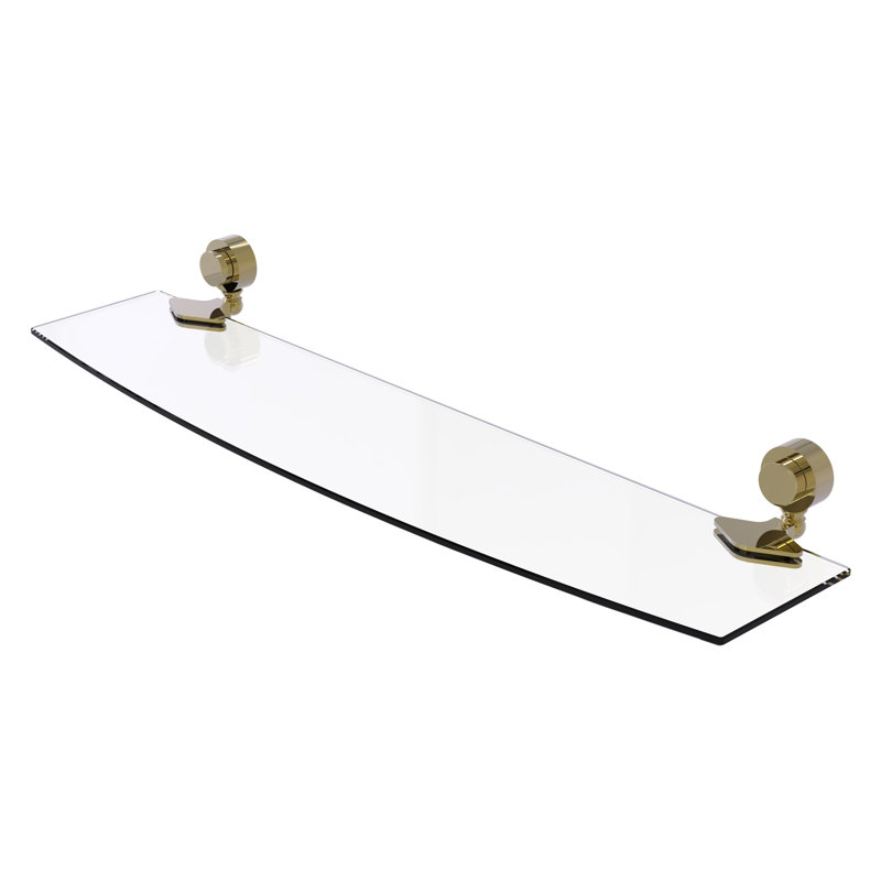 Venus Bracket Shelf, Unlacquered Brass, 24" W x 5.5" L