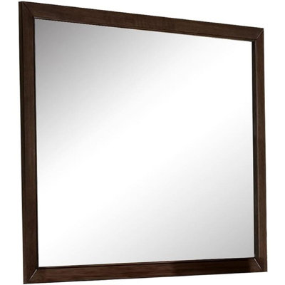 35" Espresso Wood Mounted Dresser Mirror