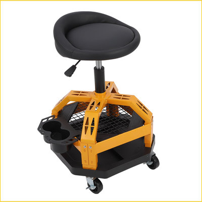 Adjustable Height Ergonomic Industrial Stool with Footrest