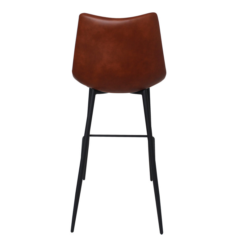 Finnigan Counter & Bar Stool, Bar Stool (30" Seat Height), Brown/Faux Leather