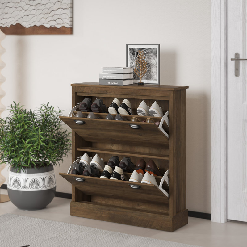 Marlow Home Bristol Flip Door Shoe Storage Cabinet