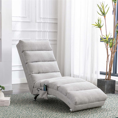 Chaise longue en lin