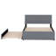 Lit plateforme tapissier double avec lit gigogne Merthie-916249874