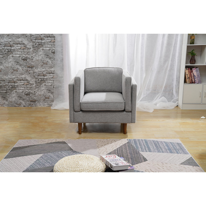 Fauteuil Atley, Tissu gris