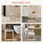 17'' Solid Surface Shower Bench Stool In White