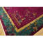 Tapis mauve antique en laine Art déco