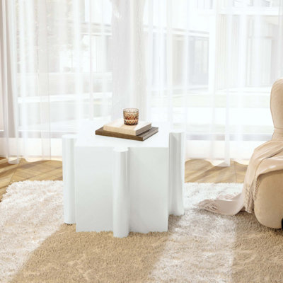 Table d'appoint casse-tête, table modulaire à bord convexe MGO