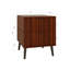 Table de chevet en bois brun avec 2 tiroirs - Table de chevet moderne et table de rangement