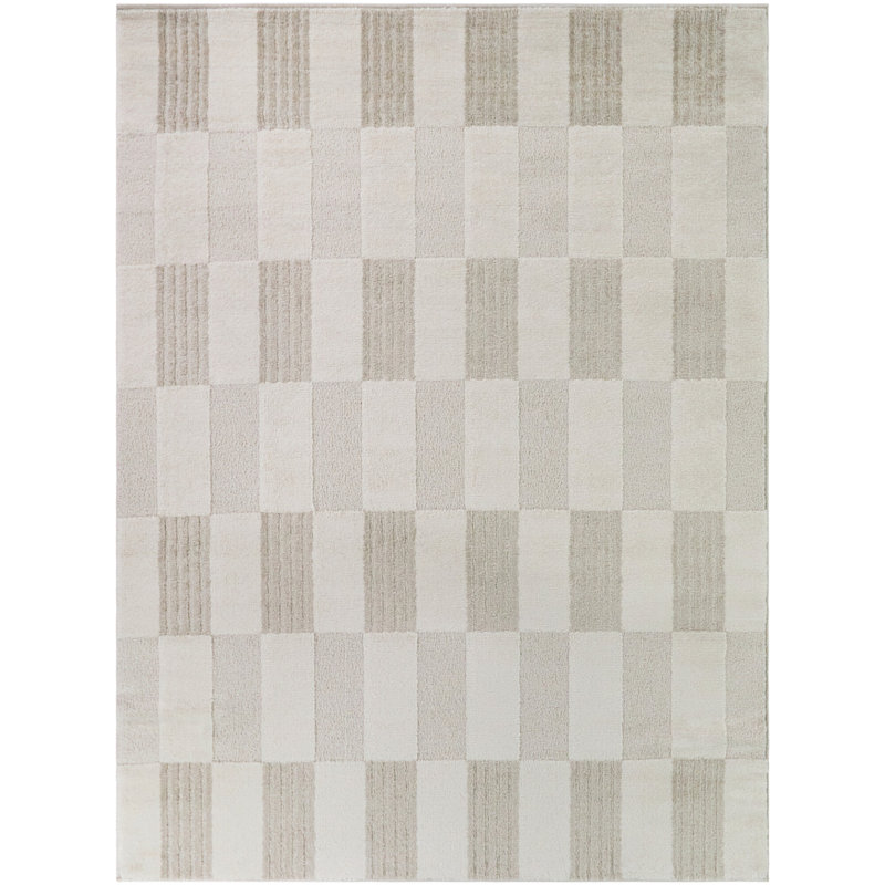 Tapis à carreaux moderne Rafal, 5 pi 3 po x 7 pi