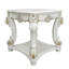 Antique Pearl End Table with Bottom Shelf