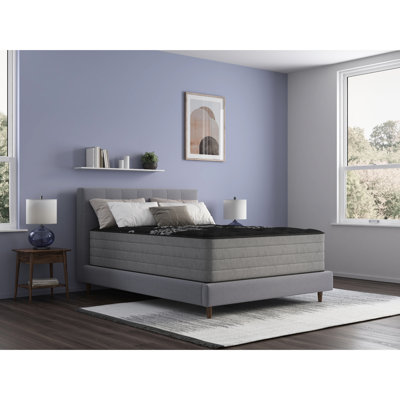 Grand matelas pour grand lit moyen de 14 po, housse de glace offrant une surface de couchage plus fraîche, 2 po avec gel de cuivre, argent, graphite pour le soulagement, ressorts enveloppés sur les bords, mouvement du corps isolant, réglable