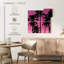 Gillard Palms noir sur rose I