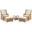 Ponza Wicker 2 - Person Garden Lounge Set with Cushions