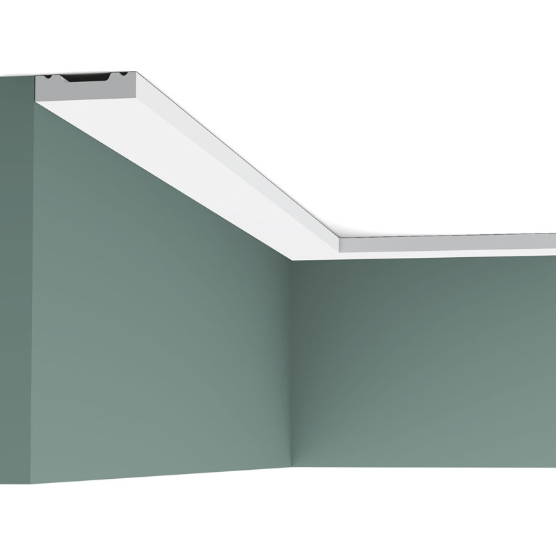 Plastic 78.75'' W x 1.625'' L Wall Base in Primed White