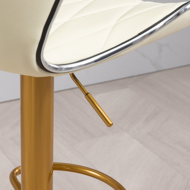 Ensemble de 2 tabourets de bar réglables en hauteur, Gris anthracite / blanc