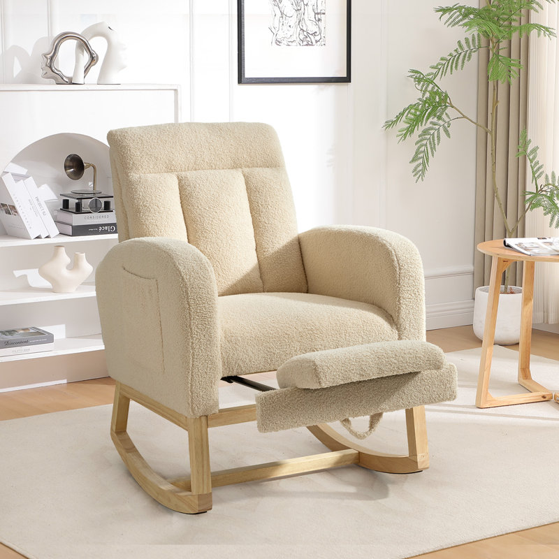Upholstered Accent Chair, Cream