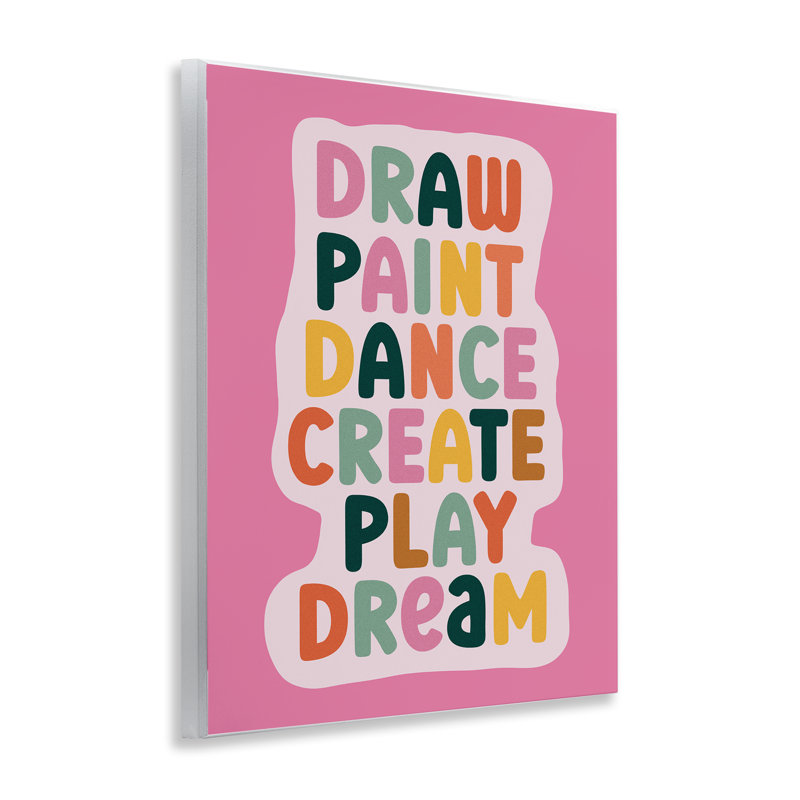 Draw Paint Dance Create Wall Plaque, design by Julia Frost