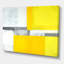 «Gray and Yellow Blue Abstract», reproduction d'art sur toile-51145992-51145993