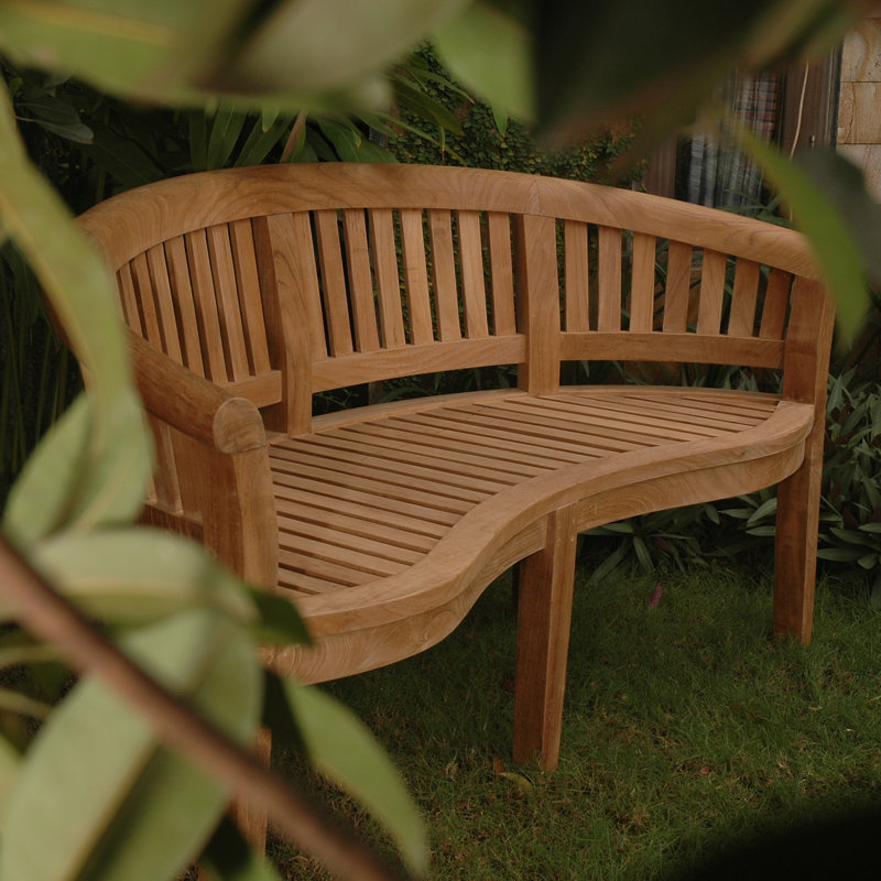 Curve Teak Garden Bench