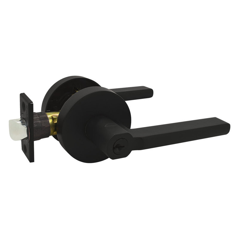 Matte Black Keyed (Entry) Door Lever