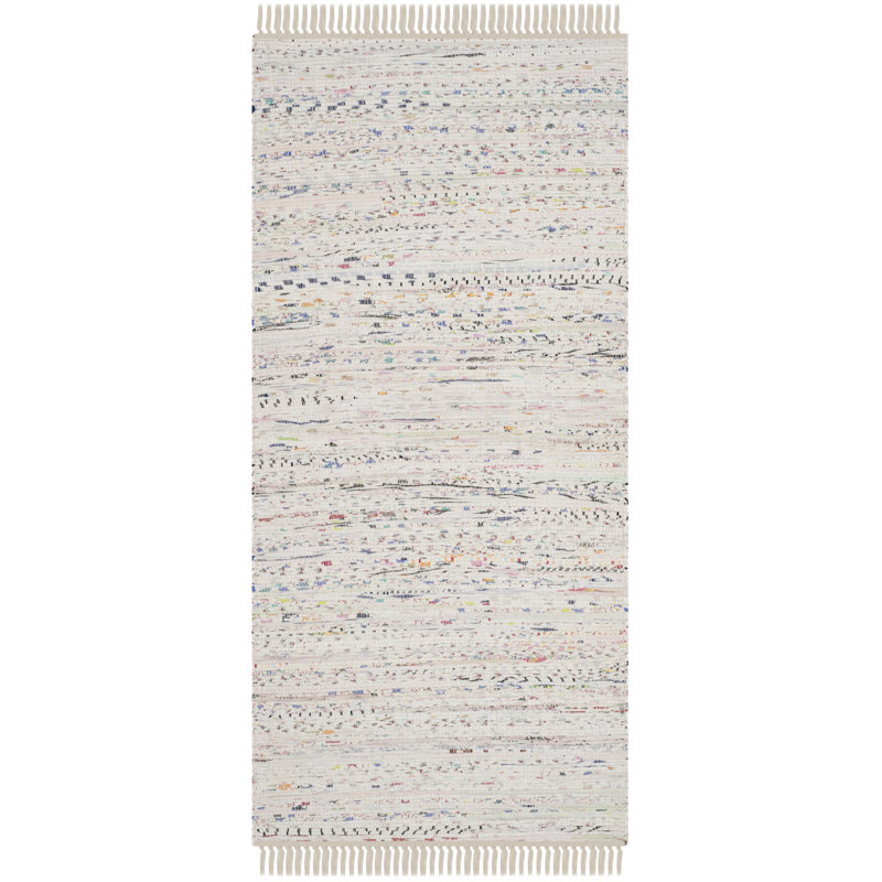 Dull Cotton Hand Woven Area Rug, Runner 69 x 183 cm