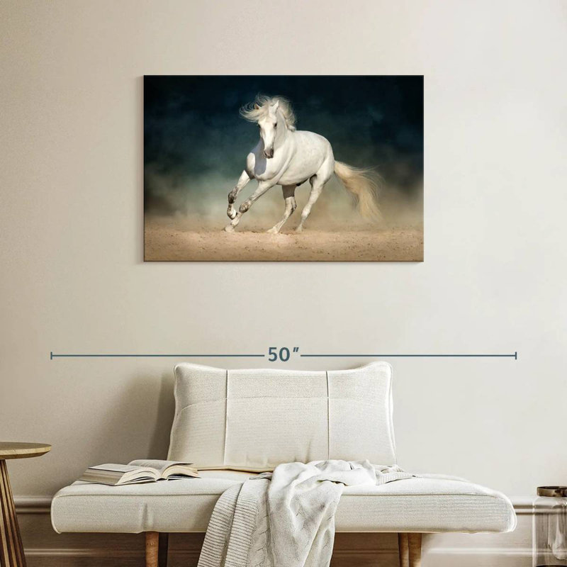 Cheval blanc Brampt, H 24 po x l 36 po