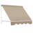 6' Drop Arm Manual Retractable Window Awning - Ideal for Patios & Balconies (Aluminum, Cream White)