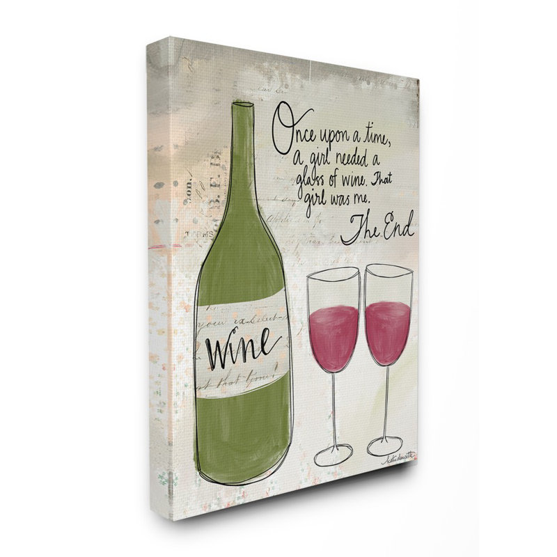 «Once Once a Wine», ensemble d'impression sur toile panoramique, Toile tendue, H 30 po x l 24 po