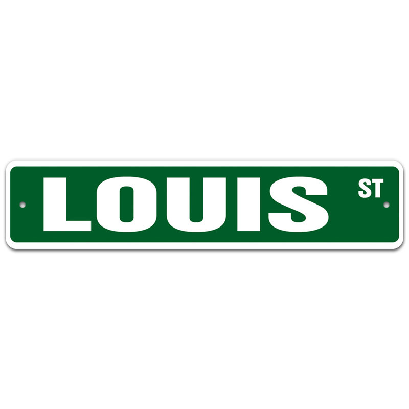 Plaque de rue Marchetti, H 8 po x l 36 po x P 0,1 po