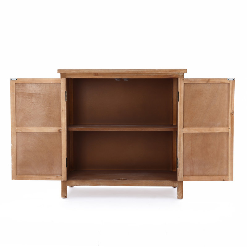 Hudspeth 2-Door Carved Medallion Accent Cabinet