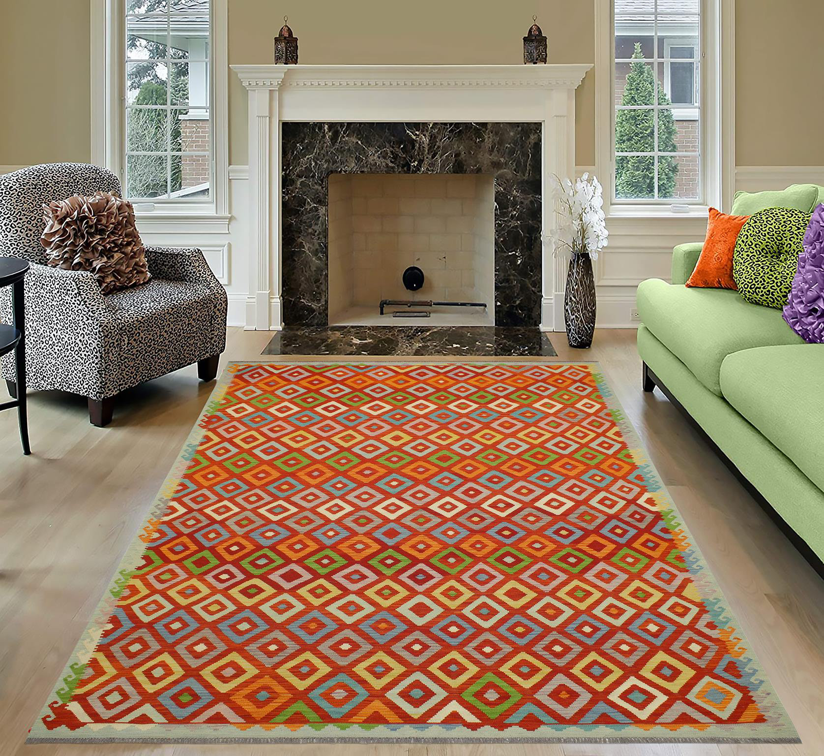 Isabelline Kemontae Geometric Handmade Rectangle 8'3'' x 11'5'' Wool ...
