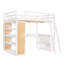 Lit mezzanine avec échelle, tablettes et bureau-1651889365-1651889370