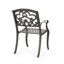 Ensemble de 2 chaises de salle à manger d'extérieur en aluminium coulé AUSTIN, élégantes et durables