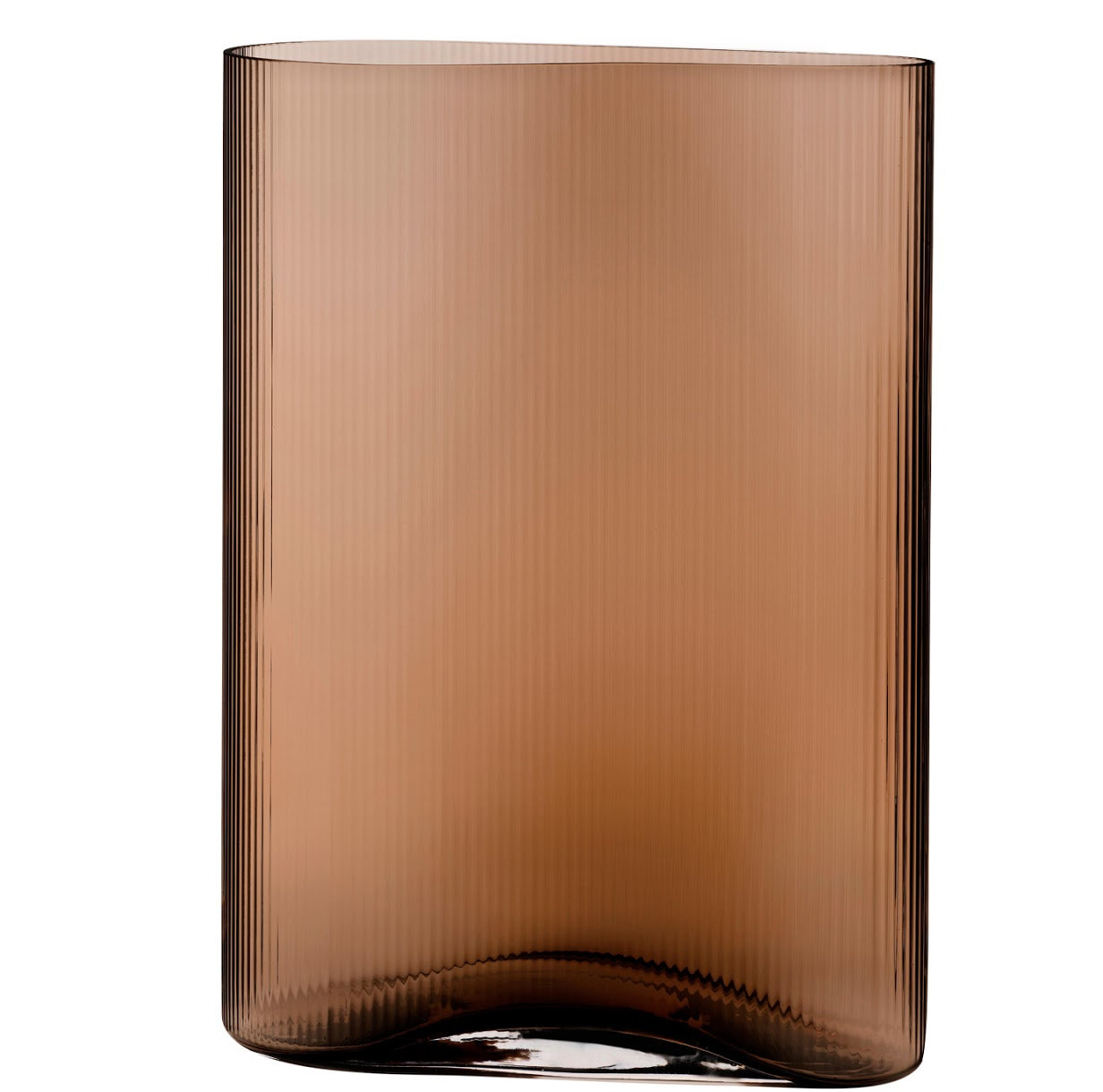 Mist Crystal Table Vase, Caramel, 14.96" H x 11.02" W x 5.51" D
